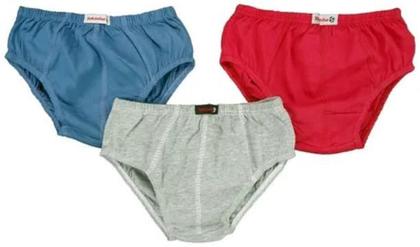 Imagem de Cueca Infantil Kit Com 12 Unidades Lisa Em Algodão 100%