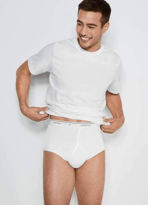 Imagem de Cueca íntima Jockey Classic Full Rise para homens, pacote com 6 unidades  branca