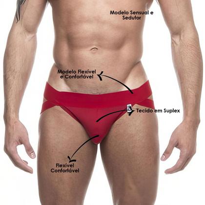 Imagem de Cueca Jockstrap Faixa Dupla Super Confortável