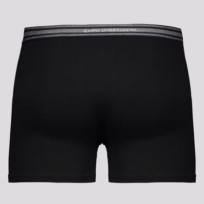Imagem de Cueca Lupo Boxer Algodão com Elastano Basic Preta