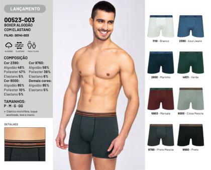 Imagem de Cueca Lupo Kit 6 Peças Boxer Cotton Algodão