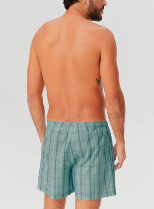 Imagem de Cueca Samba Canção Hering KFT9 Masculina Xadrez Algodão T. P/XG