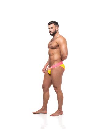 Imagem de Cueca sexy undies 5cm amarelo e rosa