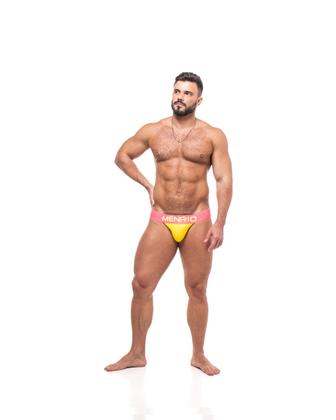 Imagem de Cueca sexy undies 5cm amarelo e rosa