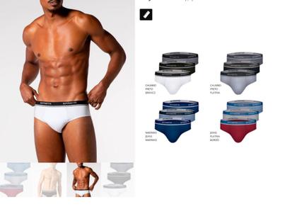 Imagem de Cueca Slip Masculina Sparta  Kit com 3 Unidades  Tamanho GG  100% Algodão