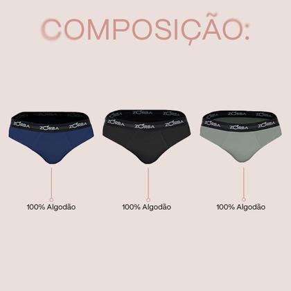 Imagem de Cueca Slip Zorba Max 100% Algodão Qualidade Conforto