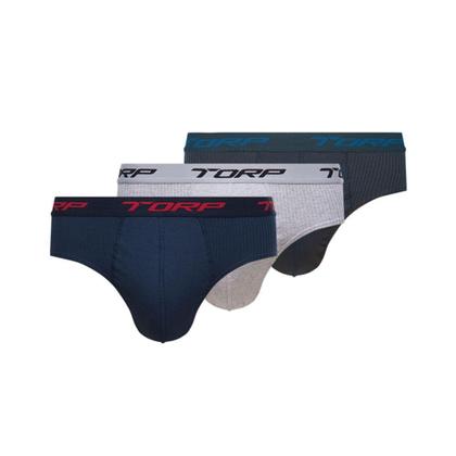 Imagem de Cueca Torp Slip em Algodão 7004 Kit C/3