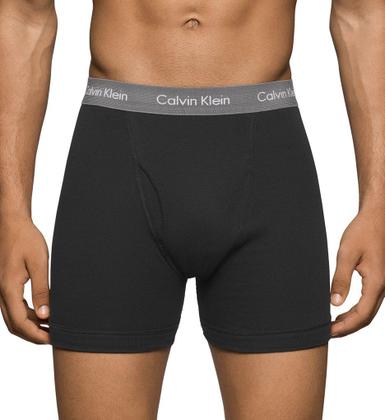 Imagem de Cuecas boxer Calvin Klein de algodão clássicas para homens pretas 2021