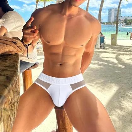 Imagem de Cuecas Masculinas De Baixa Cintura, Design Silhueta Triangular Respirável, Jockstrap Sexy