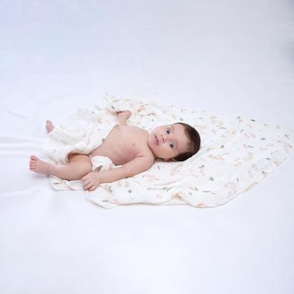 Imagem de Cueiro de Bebê Soft Swaddle 100% Algodão 80 cm x80cm Kit C/ 3 Unidades - Papi