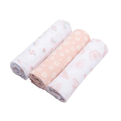 Imagem de Cueiro de Bebê Soft Swaddle 100% Algodão 80 cm x80cm Kit C/ 3 Unidades - Papi
