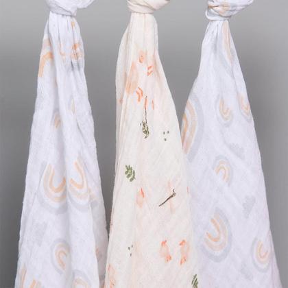 Imagem de Cueiro de Bebê Soft Swaddle 100% Algodão 80 cm x80cm Kit C/ 3 Unidades - Papi