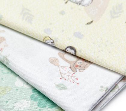 Imagem de Cueiro Estampado Flanelado Bebê Menina Menino Kit C/3 Unidades 80x80cm Papi