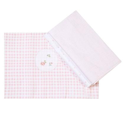 Imagem de Cueiro Manta Flanelada Bordados Infantil Bebê Kit 3 Unidades 80 x 80cm Papi