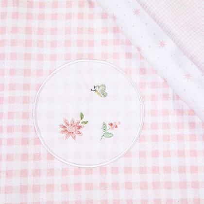 Imagem de Cueiro Manta Flanelada Bordados Infantil Bebê Kit 3 Unidades 80 x 80cm Papi