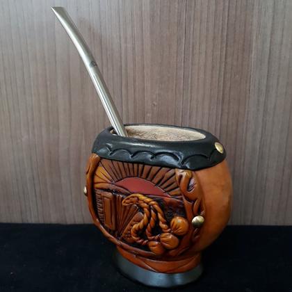 Imagem de Cuia Artesanal De Chimarrão Estilo Uruguaia Coquinho Gajeta