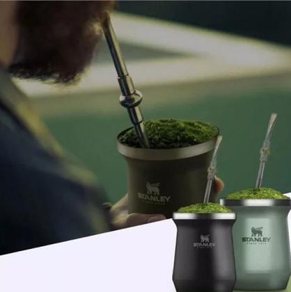 Imagem de CUIA Copo Chimarrão Térmico STANLEY Tereré Inox Cor PRETA