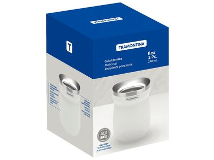 Imagem de Cuia de Chimarrão e Tereré Térmica Inox Tramontina ILEX 61647210 Branco 240ml