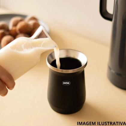 Imagem de Cuia Termica Copo Inox 236 Ml Preto Ideal para Mate Chimarrao Terere Cafe e Erva Mor