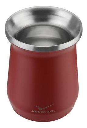 Imagem de Cuia Térmica Inox 250 Ml Invicta Vaccum Mate Vermelho