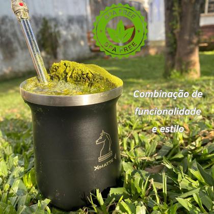 Imagem de Cuia Térmica Mate Chimarrão Tererê De Aço Inox Café Erva Com isolamento a vácuo copo chimarrao tereré terere