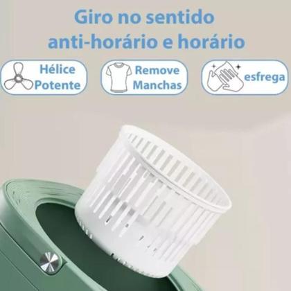 Imagem de Cuidado Íntimo em Casa: Mini Máquina de Lavar Roupas Íntimas no Balde Portátil Lavadora 110v