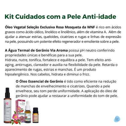 Imagem de Cuidados com a Pele Anti-idade Gerânio - Água Termal Rosa Mosqueta e Óleo Essencial