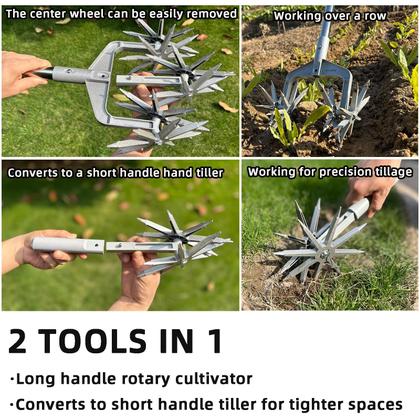 Imagem de Cultivador rotativo KLDOLLAR Ferramenta de jardim com lavrador manual ajustável