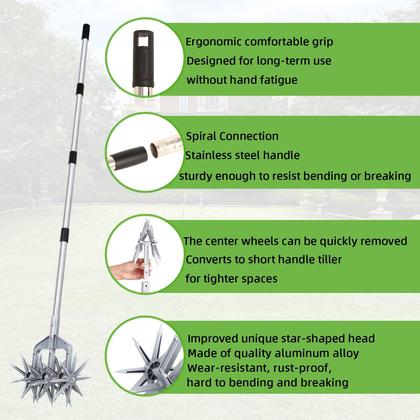 Imagem de Cultivador rotativo KLDOLLAR Ferramenta de jardim com lavrador manual ajustável