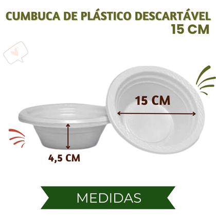Imagem de Cumbucas Descartável 100 unidades 15cm Para Festas, Salgados, Delivery