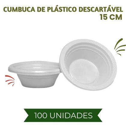 Imagem de Cumbucas Descartável 100 unidades 15cm Para Festas, Salgados, Delivery
