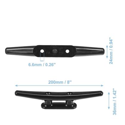Imagem de Cunho De Amarração Náutico 8 Preto Barco E Lancha Nylon Preto