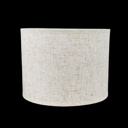 Imagem de Cúpula Cilíndrica 15x20cm Para Abajur - Tecido Palha Rústica