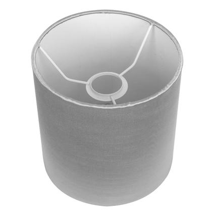 Imagem de Cúpula Cilindrica  de Abajur Tecido Shantung CInza 15x16cm
