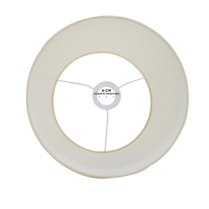 Imagem de Cúpula Clássica Conica 20x10x30cm tecido Algodão Soquete Importado Cor bege Ref 20