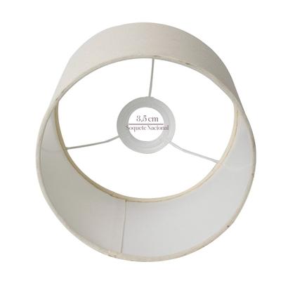 Imagem de Cúpula de Abajur 18x15x18cm Redondo Tecido Algodão Soquete nacional Ref 86