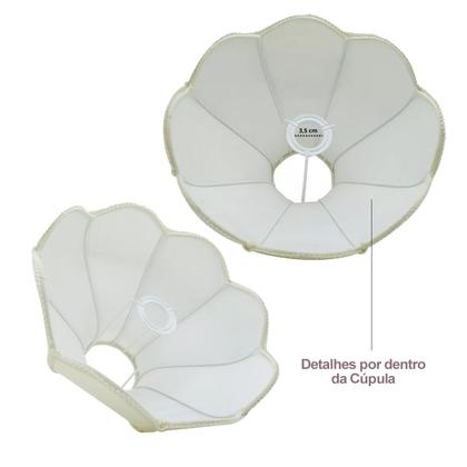 Imagem de Cúpula de Abajur Imperial Tecido Algodão Revestimento em Acetato soquete Nacional