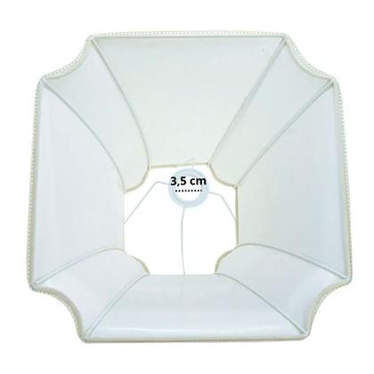 Imagem de Cupula De Abajur Trabalhada Estilo Oitavada Algodão