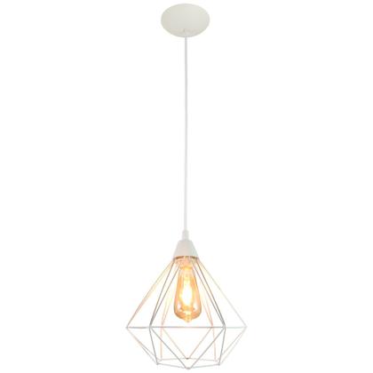 Imagem de Cupula de Aramado Diamante Branca Para Pendente e Abajur G