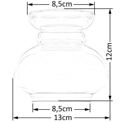 Imagem de Cupula de Vidro Liso Leitoso 08,5 Para Lustre e Candelabro