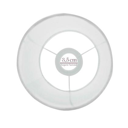 Imagem de Cupula para abajur luminaria 24x13x13cm Cilíndrica de Tecido Algodão Soquete nacional e27 Ref 84