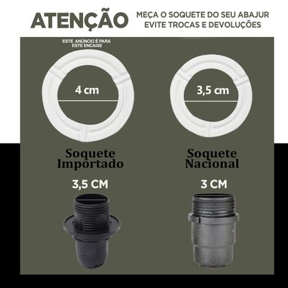 Imagem de Cúpula Para Abajur Tecido Algodão 16 cm x 25 cm x 10 cm Bege, Preto e Branco Encaixe 4 Cm Ref 18