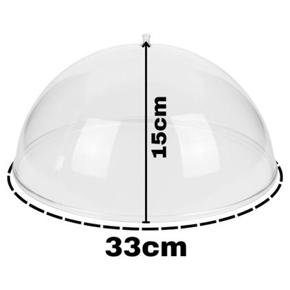 Imagem de Cupula Protetora De Alimento Redonda Cristal Grande 33cm