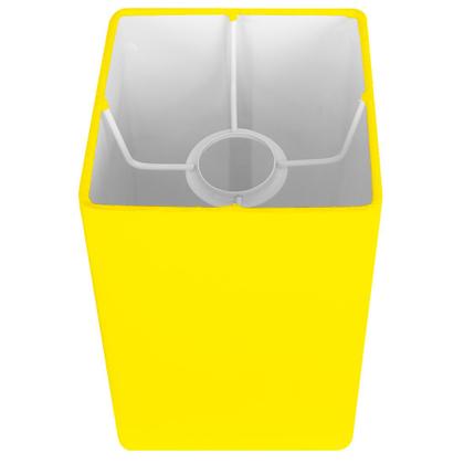 Imagem de Cúpula Quadrada de Abajur Tecido Amarelo 12x20cm