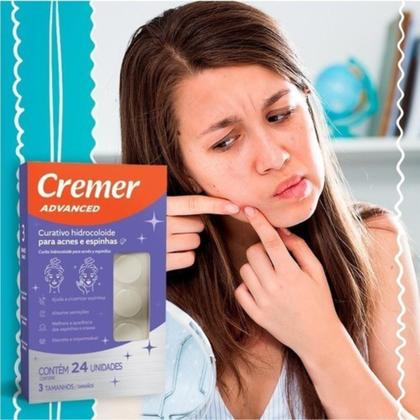 Imagem de Curativo Adesivo Hidrocoloide De Rosto Pele Aneica Acnes Anti Espinhas Seca Pele - Caixa C/24 Unidades