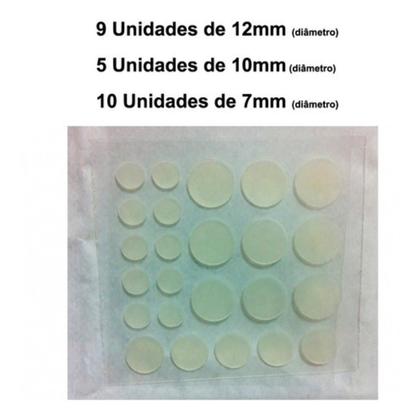 Imagem de Curativo Adesivo Hidrocoloide De Rosto Pele Aneica Acnes Anti Espinhas Seca Pele - Caixa C/24 Unidades