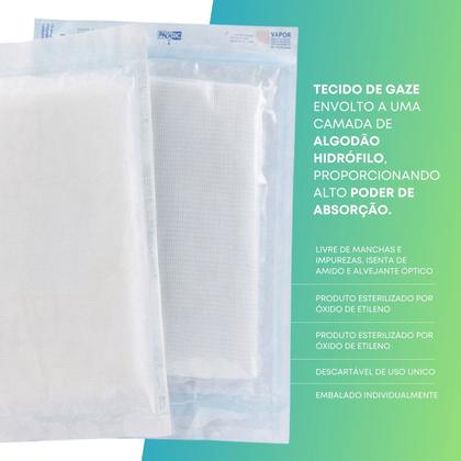 Imagem de Curativo Algodonado Compressa Estéril 10x15 CX 240 Unidades