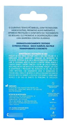 Imagem de Curativo Cicatrizante Hidrocoloide Tenys Pe Baruel Adesivo p/ Bolhas no Calcanhar - Pack c/ 06