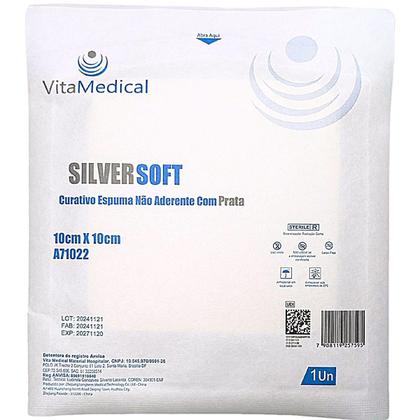 Imagem de Curativo de Espuma com Íons de Prata Silversoft - 10x10cm - Unidade