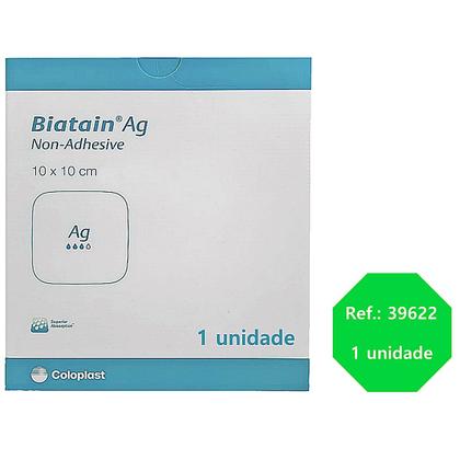 Imagem de Curativo de Espuma com Prata Biatain AG Coloplast 39622 - Não Adesivo - 10x10 cm - unidade